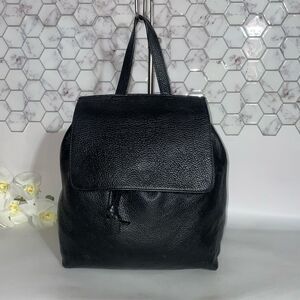 Alessandro Mari Made in Italy Sleek Black Backpack